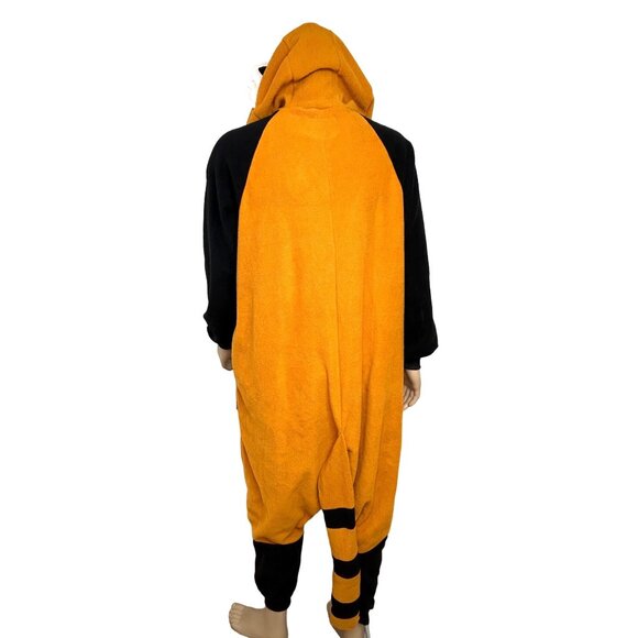 Funziez Men's Halloween Costume Red Panda/Raccoon L Black Orange by Silver Lilly - Picture 5 of 11